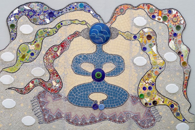 Bowl Plaza mosaic, Lucas, KS