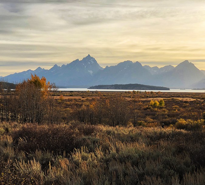 Tetons at sunset