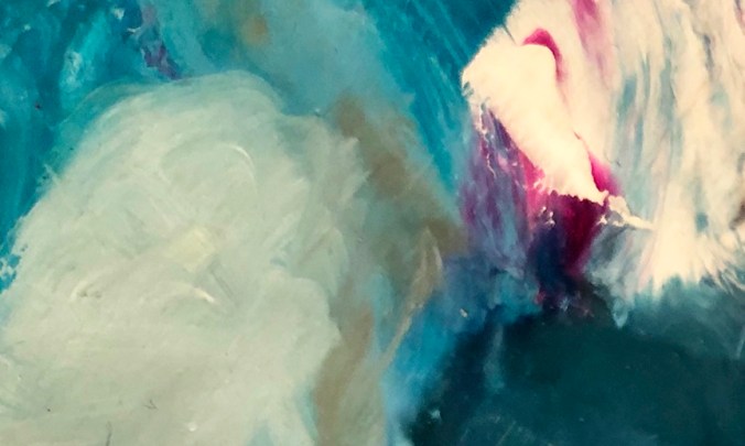 Teal and magenta abstract